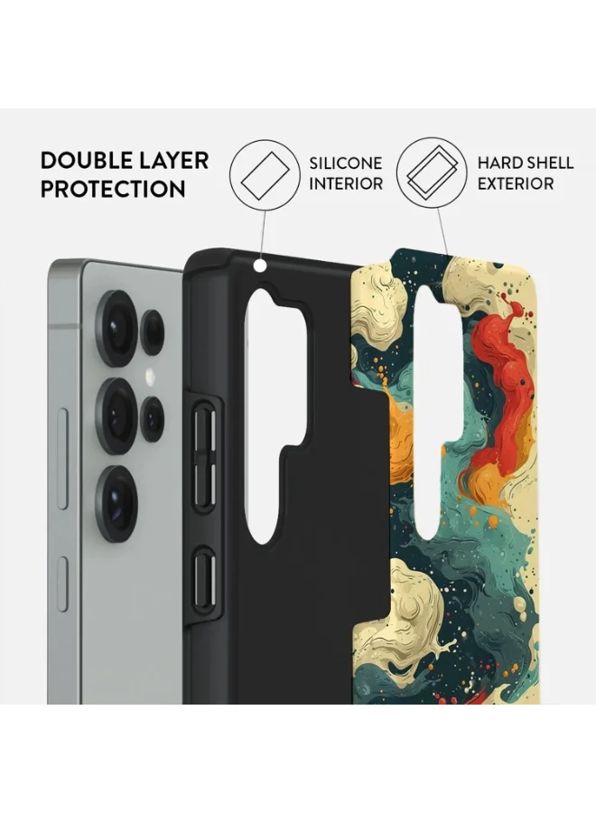 Mobcos Mobcos Samsung Galaxy S25 Ultra Ink Fusion Premium Case Compatible with Hybrid Dual-Layer Hard Shell + Silicone Protection - Scratch-Resistant Shockproof Mobile Cover